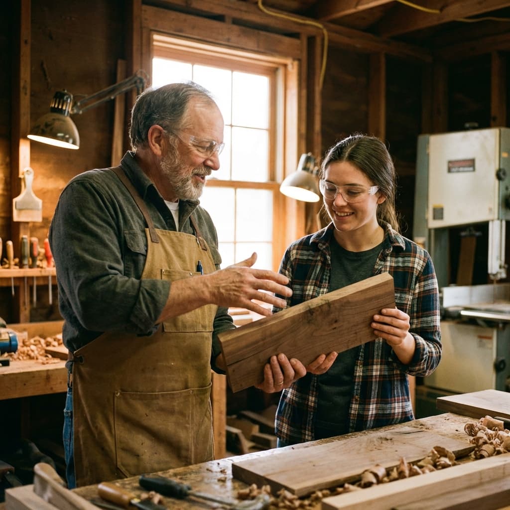 Stefan in de werkplaats